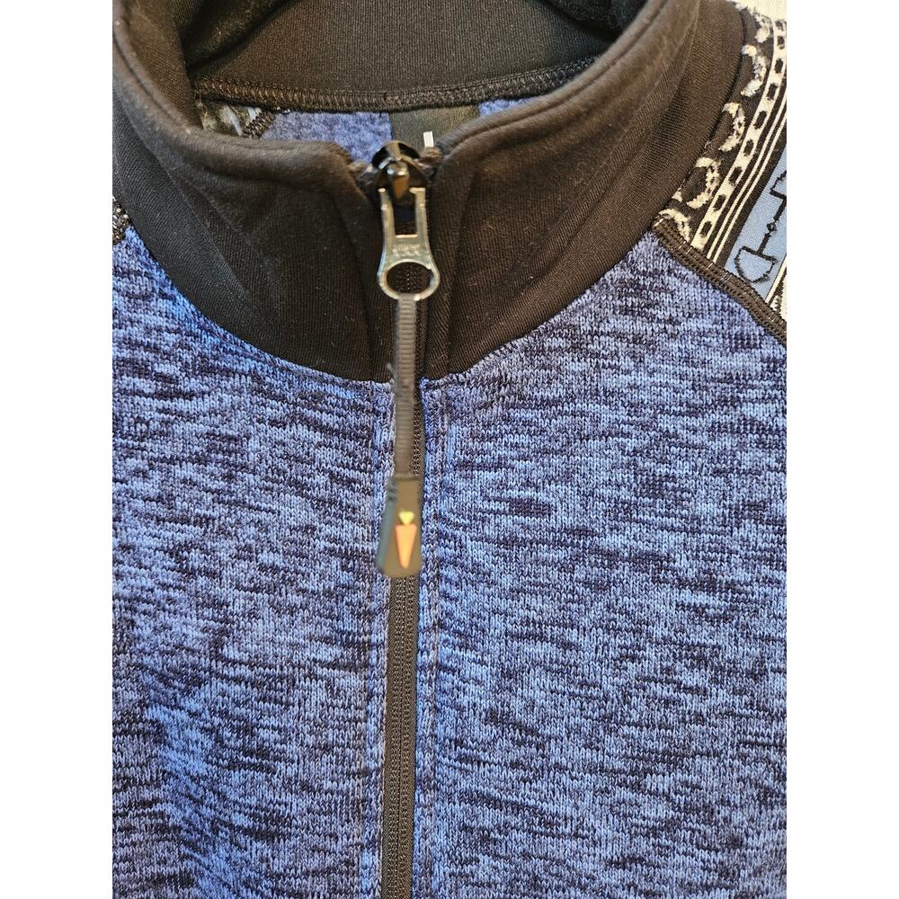 Kerrits Women's Large Blue Equestrian Full Zip Fleece Jacket Horse Bit Print - Picture 10 of 13